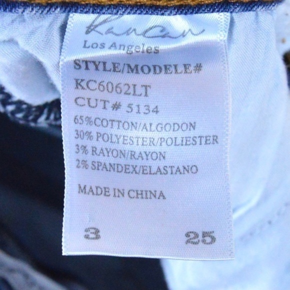 KanCan Distressed Raw Hem‎ Stretchy Denim Mini Skirt, Size 3/25 FLAW - Picture 7 of 7